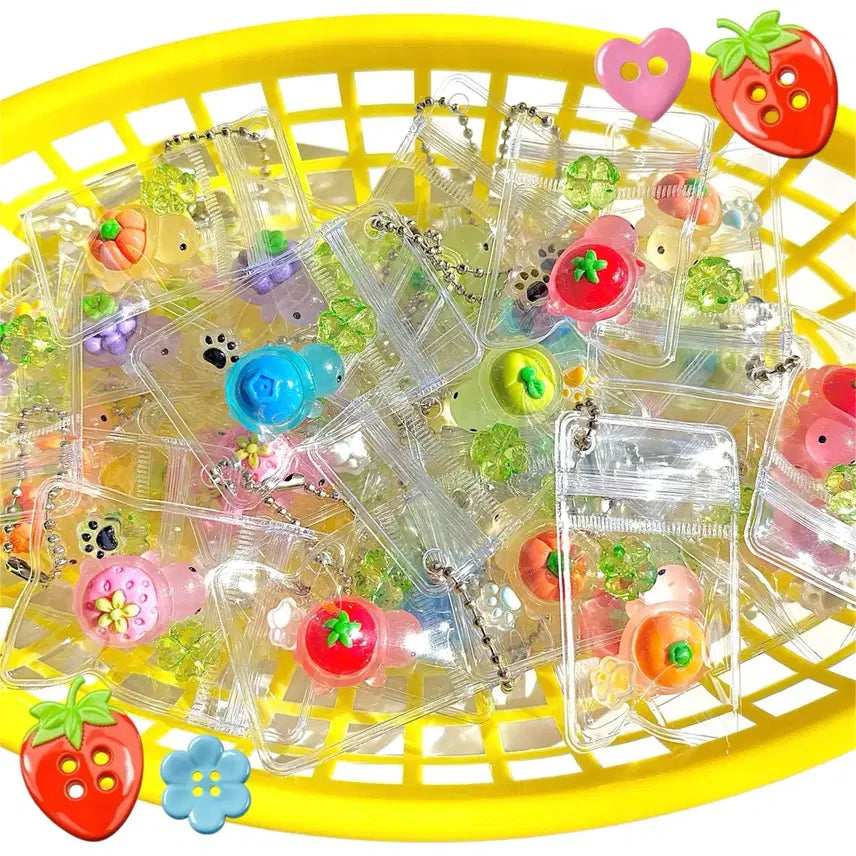 [BUNJANG] Handmade Lucky Turtle Four-Leaf Clover Keychain / 수제 행운의 거북이 네잎클로버 키링