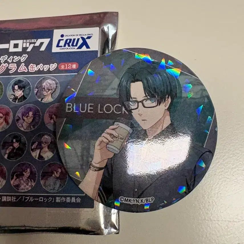 [BUNJANG] Blue Lock Itoshi Rin Enamel Badge / 블루록 이토시 린 안경 캔뱃지