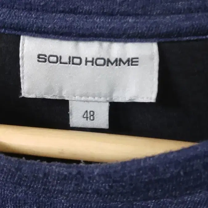 [BUNJANG] Solid Homme Navy Color Block Sweatshirt / 솔리드옴므 SOLID 네이비 배색 맨투맨 48사이즈 국내100사용감사진