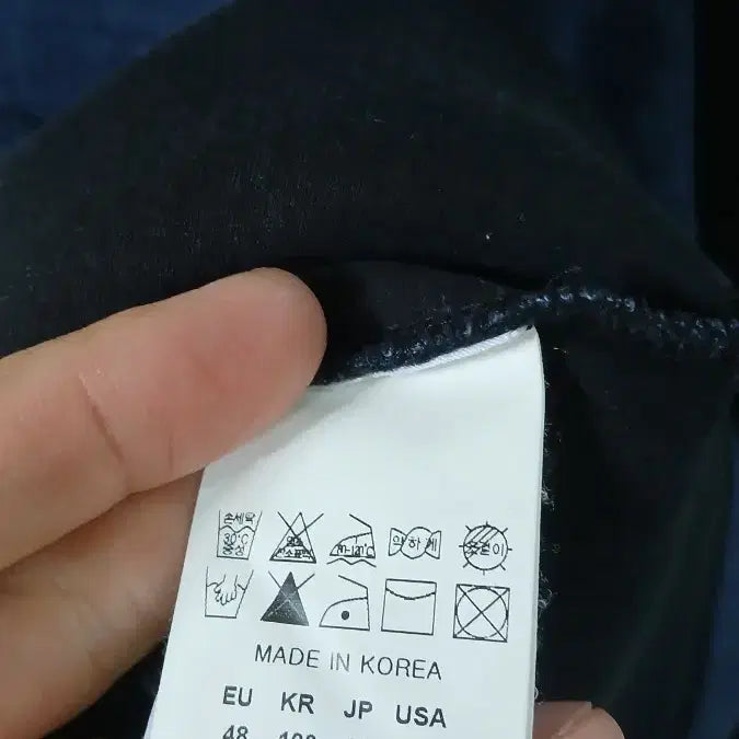 [BUNJANG] Solid Homme Navy Color Block Sweatshirt / 솔리드옴므 SOLID 네이비 배색 맨투맨 48사이즈 국내100사용감사진