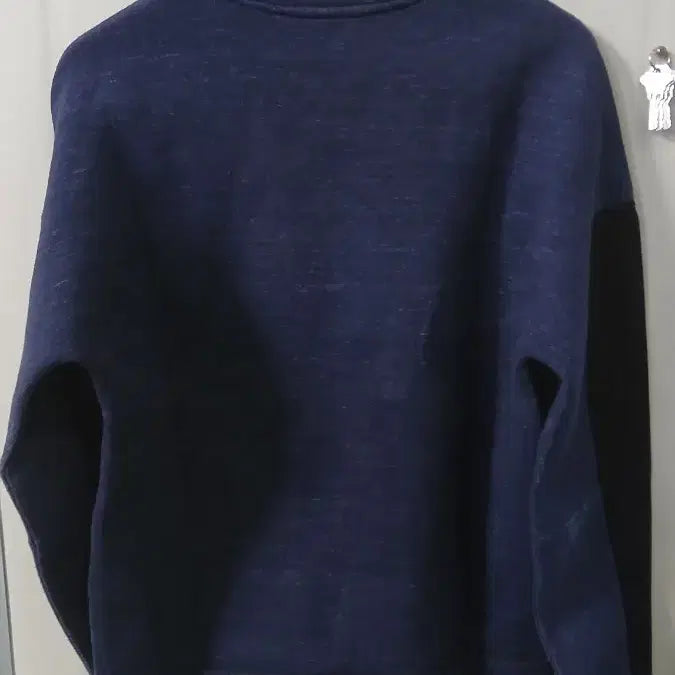 [BUNJANG] Solid Homme Navy Color Block Sweatshirt / 솔리드옴므 SOLID 네이비 배색 맨투맨 48사이즈 국내100사용감사진