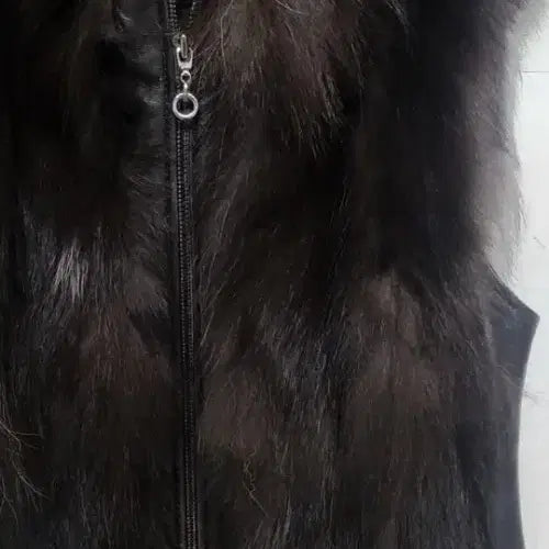 [BUNJANG] Kasibady Fox Fur Leather Vest / 새상품 천연양가죽 여우 털  퍼 베스트 통통 66까지 맞아요