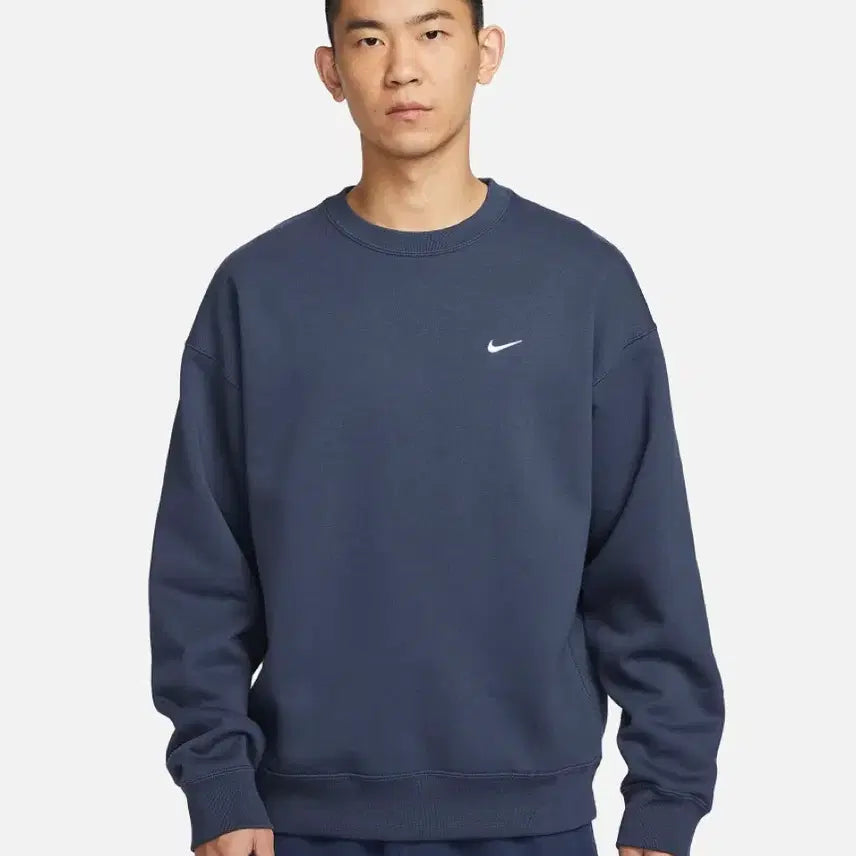 [BUNJANG] Nike Solo Swoosh Fleece Sweatshirt - Thunder Blue (S) / 나이키 솔로스우시 플리스 맨투맨-썬더블루(s)