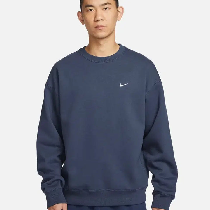 [BUNJANG] Nike Solo Swoosh Fleece Sweatshirt - Thunder Blue (S) / 나이키 솔로스우시 플리스 맨투맨-썬더블루(s)