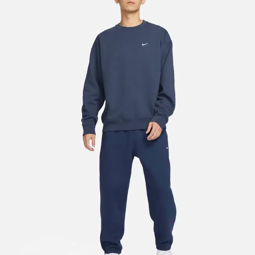 [BUNJANG] Nike Solo Swoosh Fleece Sweatshirt - Thunder Blue (S) / 나이키 솔로스우시 플리스 맨투맨-썬더블루(s)