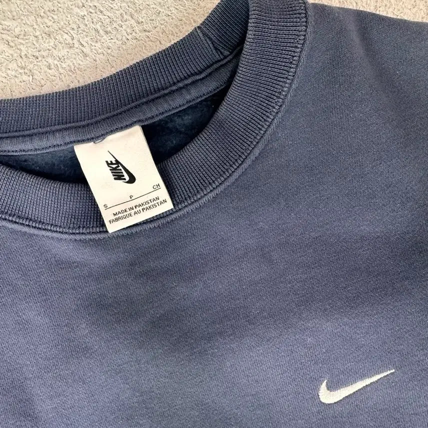[BUNJANG] Nike Solo Swoosh Fleece Sweatshirt - Thunder Blue (S) / 나이키 솔로스우시 플리스 맨투맨-썬더블루(s)