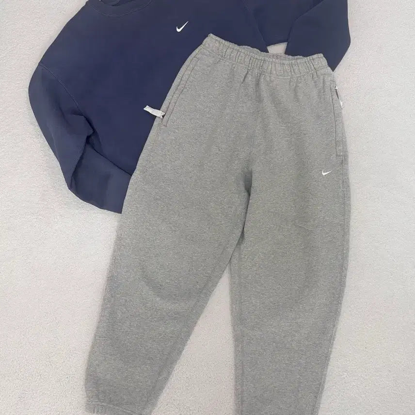[BUNJANG] Nike Solo Swoosh Fleece Sweatshirt - Thunder Blue (S) / 나이키 솔로스우시 플리스 맨투맨-썬더블루(s)