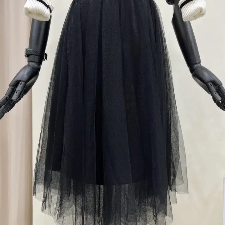 [BUNJANG] Color Block Knit Skirt Mix Asymmetrical Dress / [새상품] 배색 니트 샤 스커트 믹스 언발 원피스 봄 출근룩 모임룩