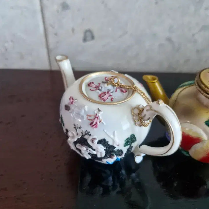 [BUNJANG] NINI Vintage Teapot Miniature Set / NINI빈티지 티팟 공예장식품 미니어처3종