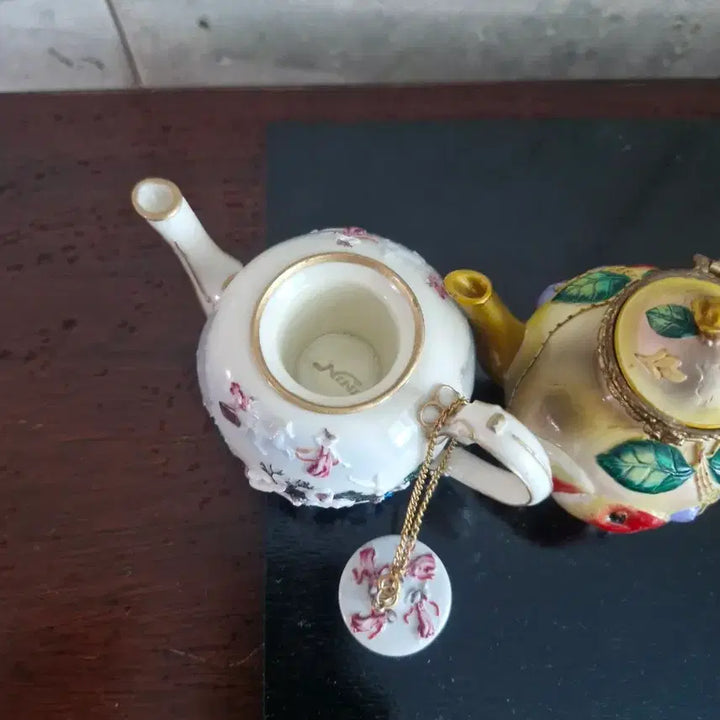[BUNJANG] NINI Vintage Teapot Miniature Set / NINI빈티지 티팟 공예장식품 미니어처3종