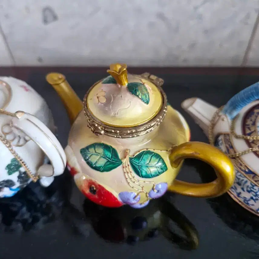 [BUNJANG] NINI Vintage Teapot Miniature Set / NINI빈티지 티팟 공예장식품 미니어처3종