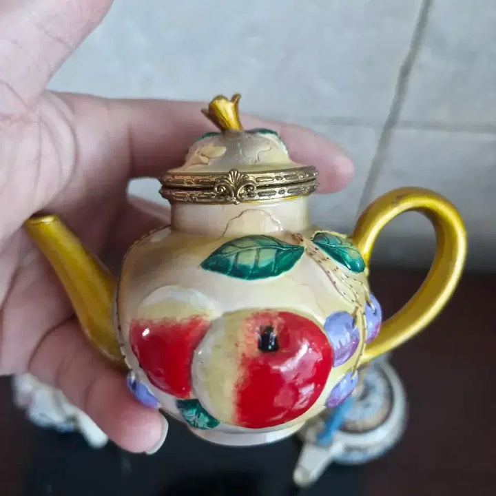 [BUNJANG] NINI Vintage Teapot Miniature Set / NINI빈티지 티팟 공예장식품 미니어처3종