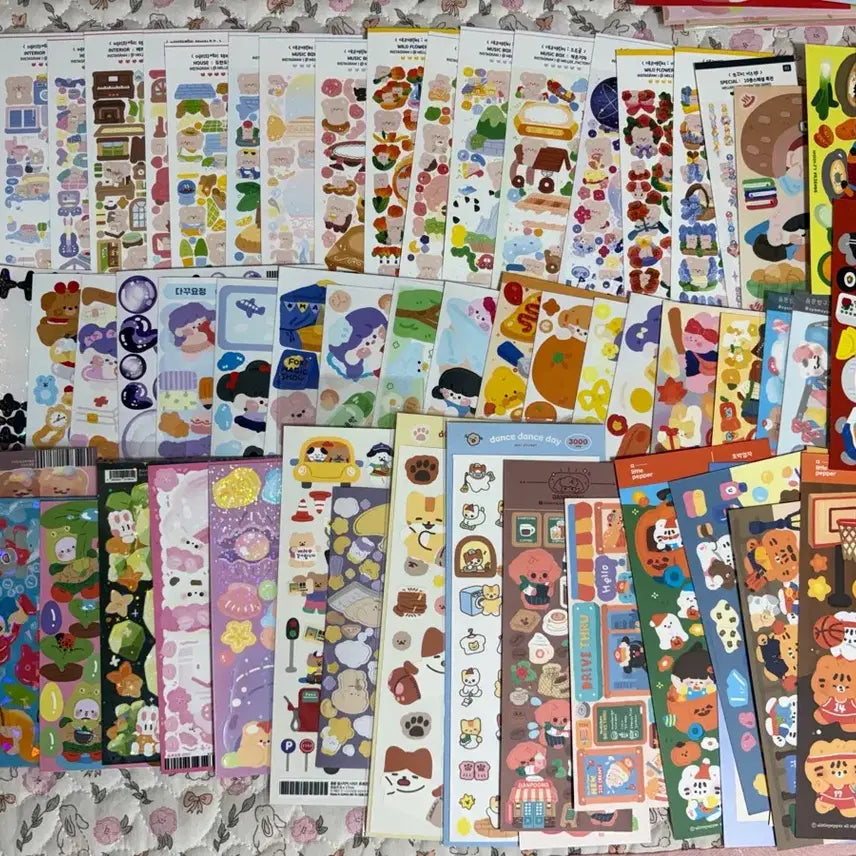 [BUNJANG] Unspecified Sticker Bundle Set / 씰스티커 308장