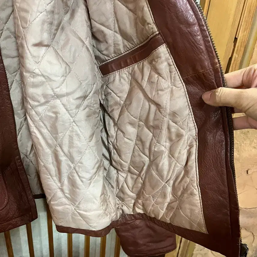 [BUNJANG] Dog Tight Leather Blouson Jacket / Dog Tight 가죽 블루종 자캣(100)