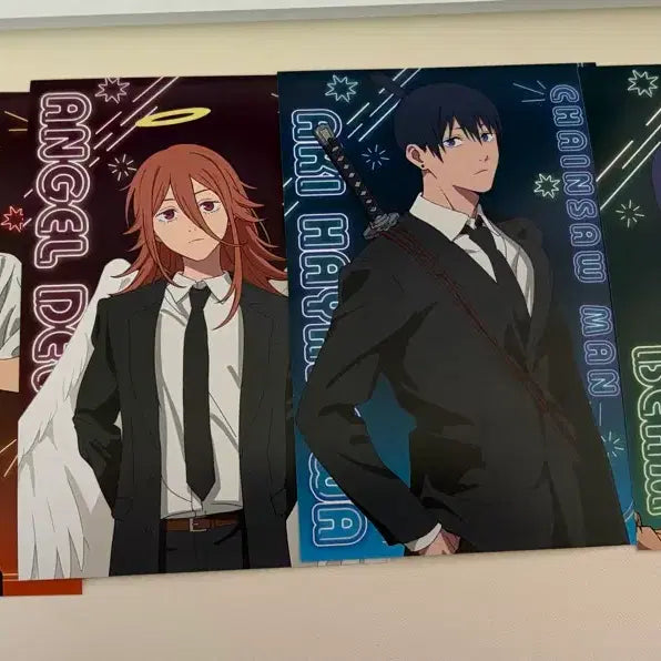 [BUNJANG] Chainsaw Man Reze Edition Neon Illustration Card Set / 체인소맨 레제편 네온 일러스트 카드 덴지천사아키빔