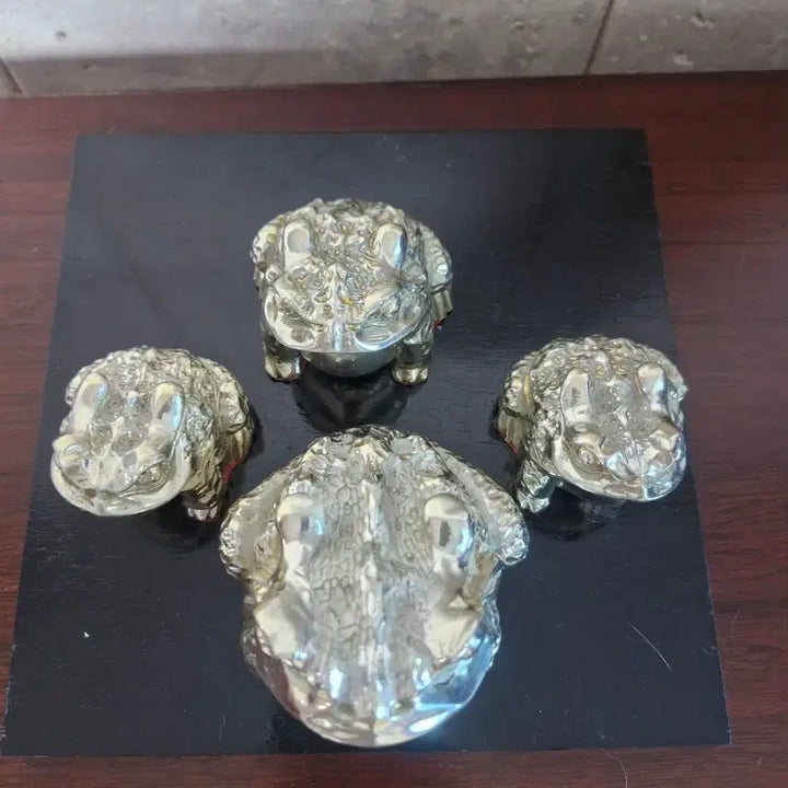 [BUNJANG] Alloy Toad Statues Set / 합금 두꺼비 조각상 4개 세트