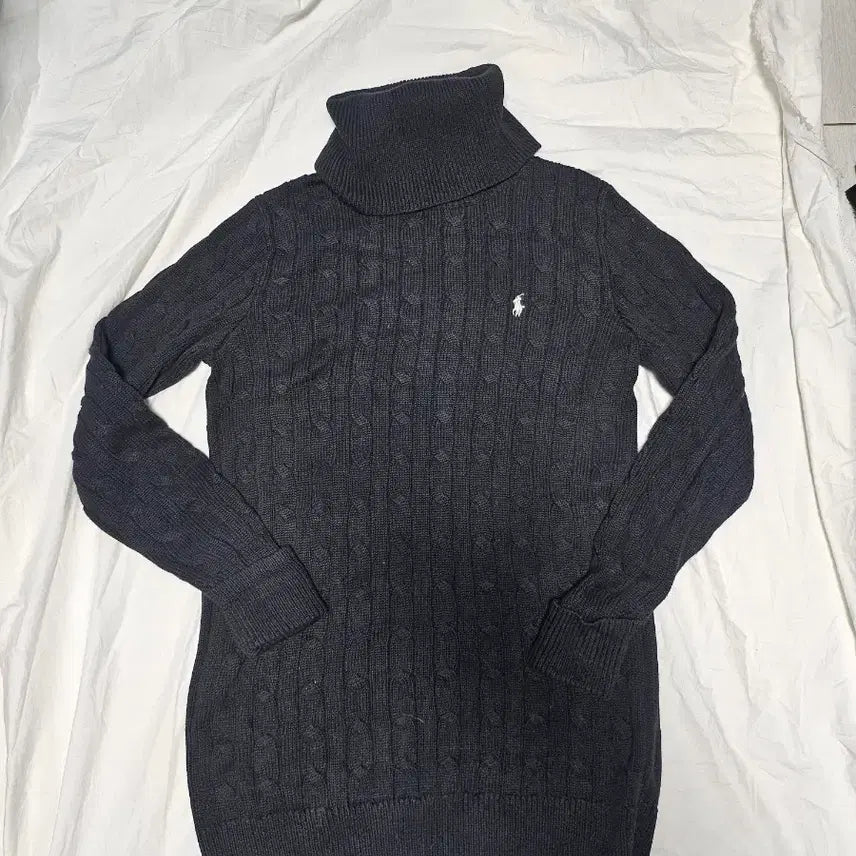 [BUNJANG] Polo Ralph Lauren Cable Knit Turtleneck Sweater M / 폴로랄프로렌 꽈배기 긴팔 터틀넥 목폴라 니트 M