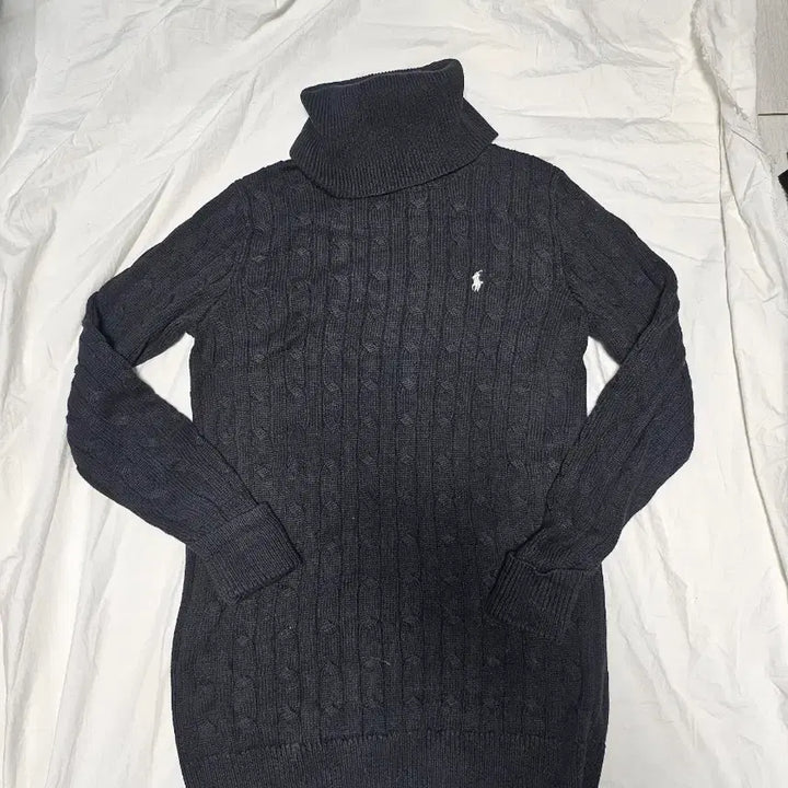 [BUNJANG] Polo Ralph Lauren Cable Knit Turtleneck Sweater M / 폴로랄프로렌 꽈배기 긴팔 터틀넥 목폴라 니트 M
