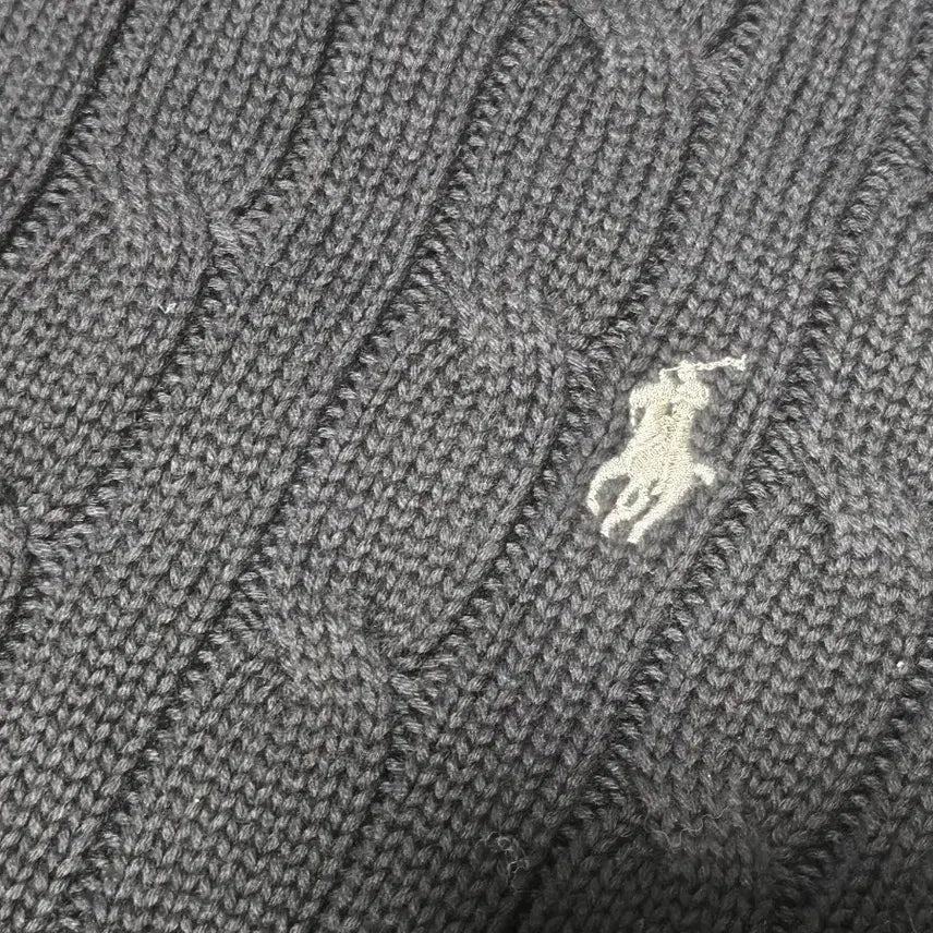 [BUNJANG] Polo Ralph Lauren Cable Knit Turtleneck Sweater M / 폴로랄프로렌 꽈배기 긴팔 터틀넥 목폴라 니트 M