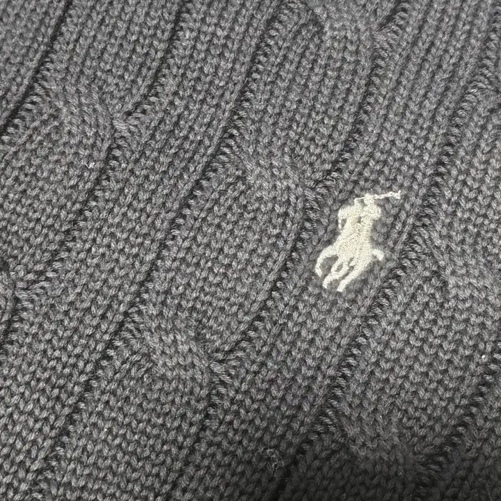 [BUNJANG] Polo Ralph Lauren Cable Knit Turtleneck Sweater M / 폴로랄프로렌 꽈배기 긴팔 터틀넥 목폴라 니트 M