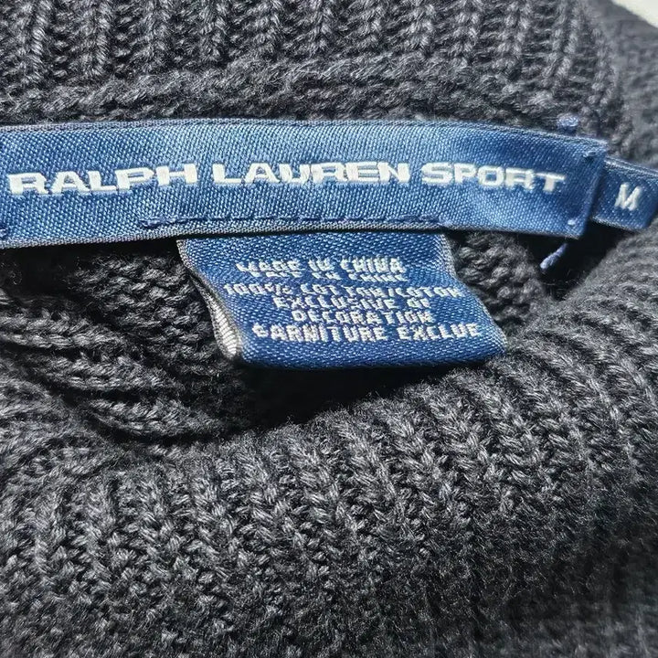 [BUNJANG] Polo Ralph Lauren Cable Knit Turtleneck Sweater M / 폴로랄프로렌 꽈배기 긴팔 터틀넥 목폴라 니트 M