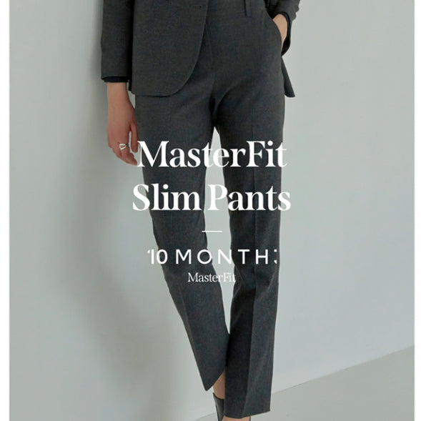 [BUNJANG] 10MONTH Slim Fit Navy Slacks Set / [10MONTH]텐먼스 슬림핏 슬랙스 셋업 네이비