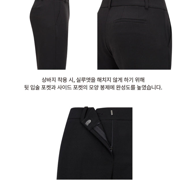 [BUNJANG] 10MONTH Slim Fit Navy Slacks Set / [10MONTH]텐먼스 슬림핏 슬랙스 셋업 네이비