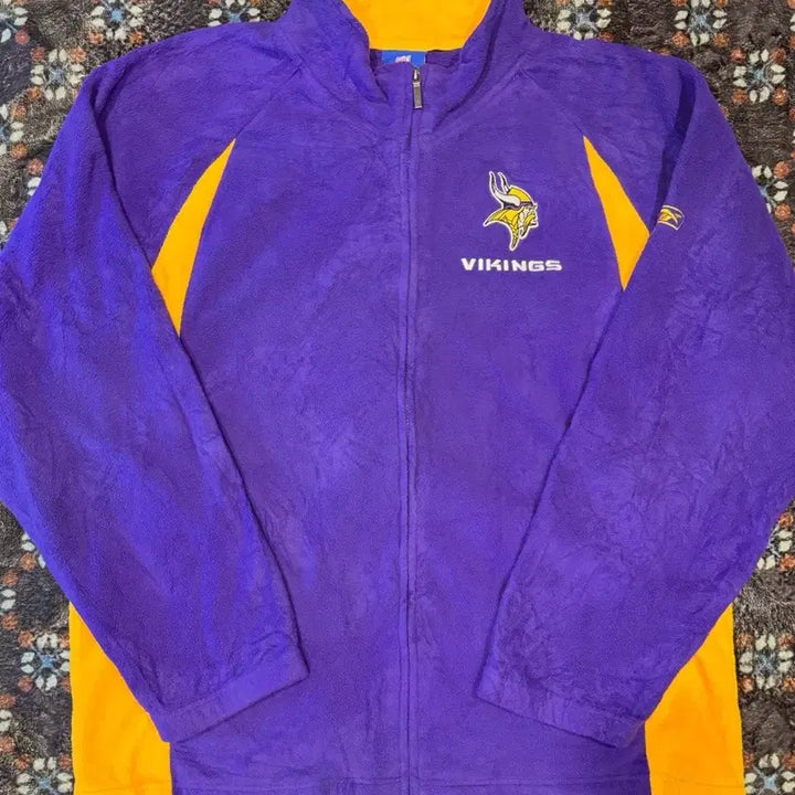 [BUNJANG] Reebok Minnesota Vikings Fleece Zip-Up Jacket / NFL 미네소타 바이킹스 리복 플리스 집업
