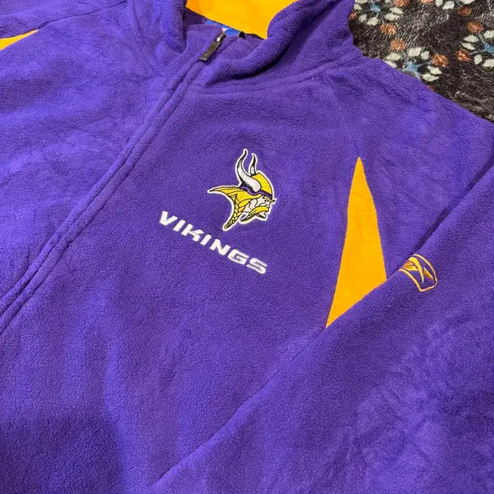 [BUNJANG] Reebok Minnesota Vikings Fleece Zip-Up Jacket / NFL 미네소타 바이킹스 리복 플리스 집업