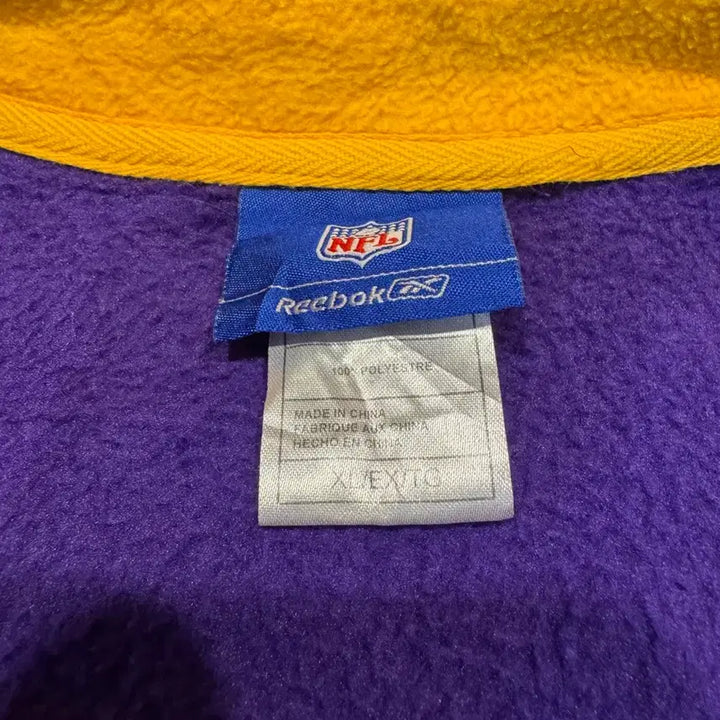 [BUNJANG] Reebok Minnesota Vikings Fleece Zip-Up Jacket / NFL 미네소타 바이킹스 리복 플리스 집업