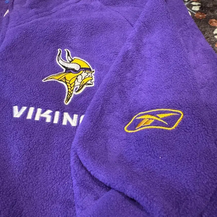 [BUNJANG] Reebok Minnesota Vikings Fleece Zip-Up Jacket / NFL 미네소타 바이킹스 리복 플리스 집업