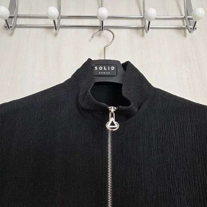 [BUNJANG] Solid Homme Seersucker String High Neck Zip-up Jumper / 솔리드옴므 시어써커 스트링 하이넥 집업 점퍼 48