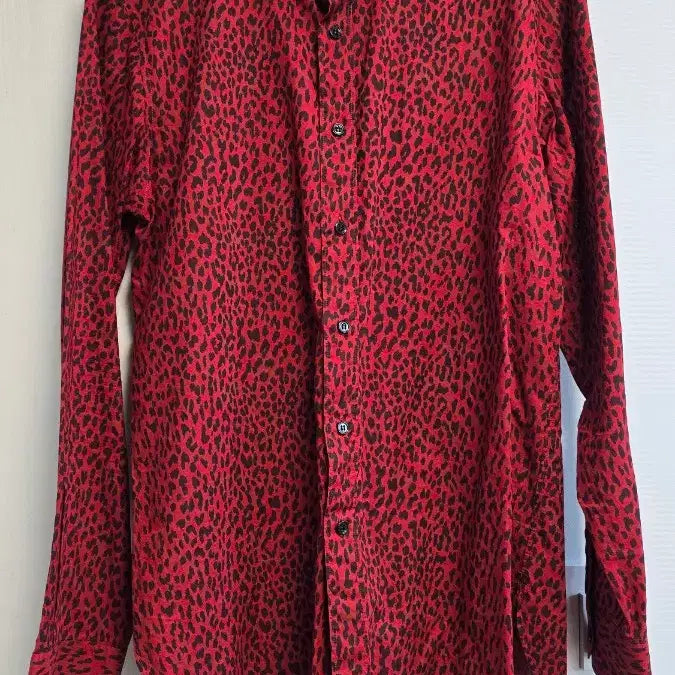 [BUNJANG] Saint Laurent 13AW Babycat Red Shirt / 생로랑 13aw 베이비캣 레드 셔츠