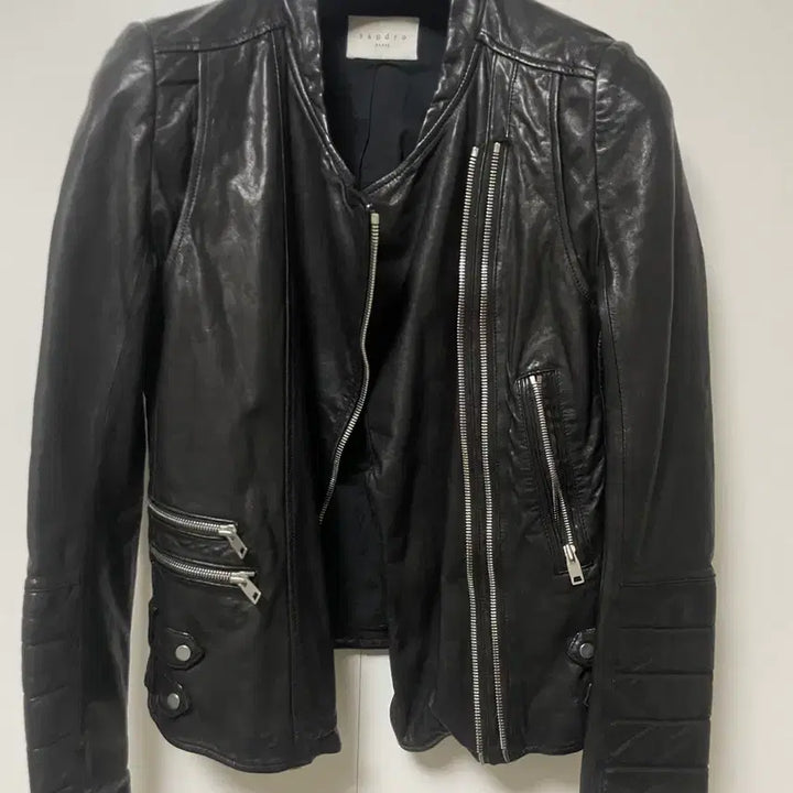 [BUNJANG] Sandro Lambskin Rider Jacket / 산드로 램스킨 라이더 자켓