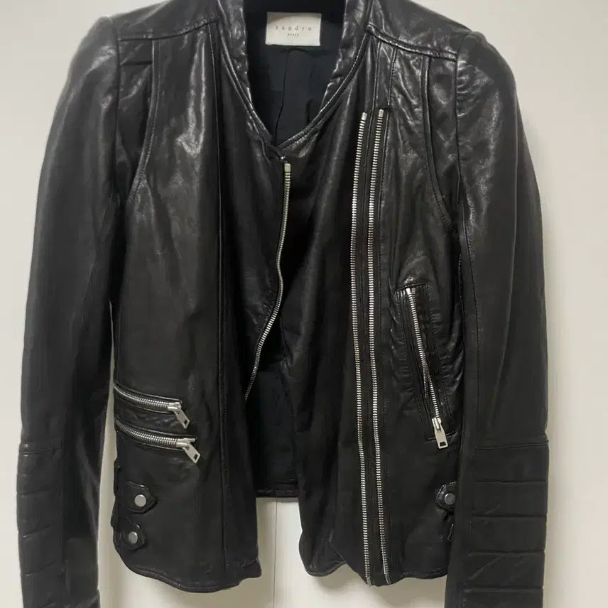 [BUNJANG] Sandro Lambskin Rider Jacket / 산드로 램스킨 라이더 자켓