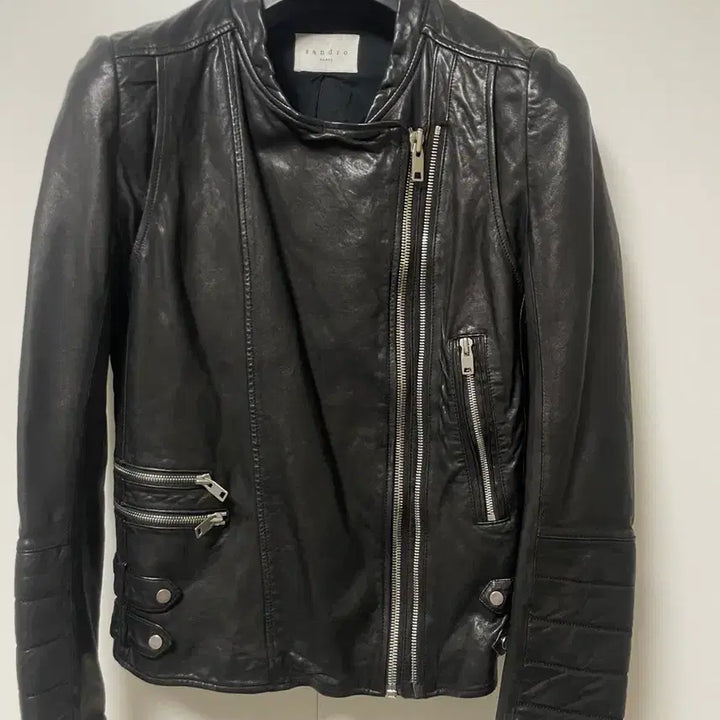 [BUNJANG] Sandro Lambskin Rider Jacket / 산드로 램스킨 라이더 자켓