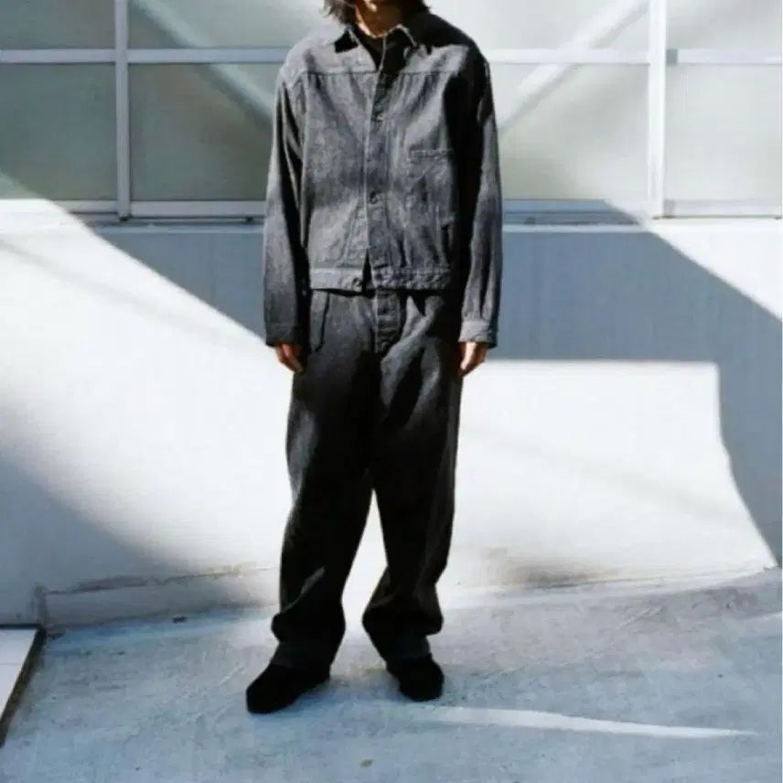 [BUNJANG] Comoli Black Ecru Denim Set 2 Size / 코모리 블랙 에크루 데님 셋업 2사이즈