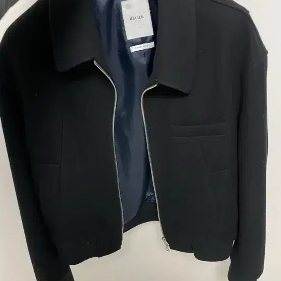 [BUNJANG] BELLEZIA Black Wool Blouson Jacket / 벨리에 블랙 울 블루종 자켓