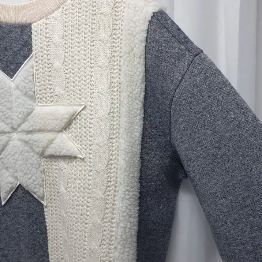 [BUNJANG] Solid Homme Oversized Multi-Fabric Knit Sweater / 솔리드옴므 오버핏 멀티원단 니트 100사이즈