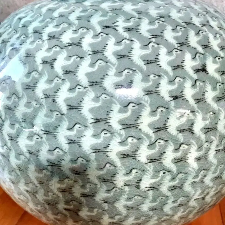 [BUNJANG] Cheonhakmun Celadon Porcelain Jar / 천학문 청자 대호(40cm)