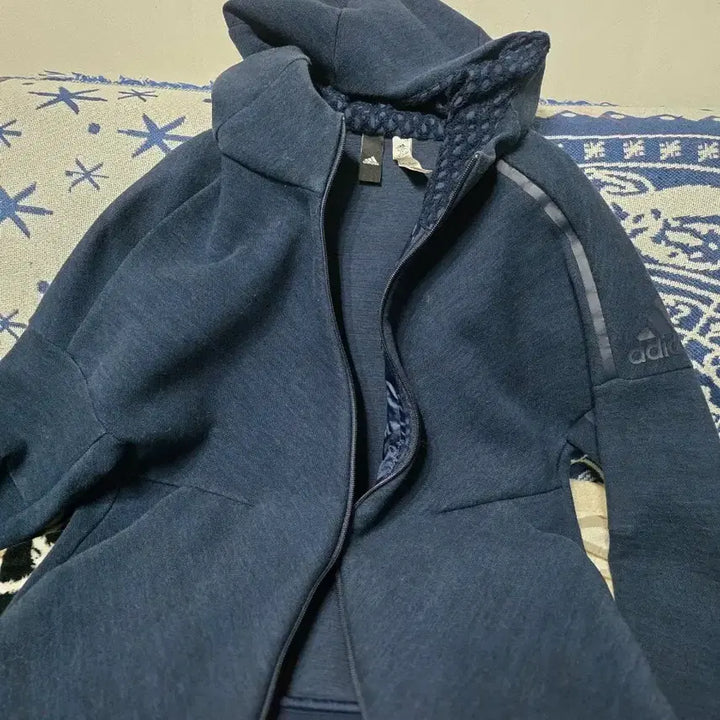 [BUNJANG] Adidas Navy Hooded Zip-up / 아디다스 네이비 후드 집업