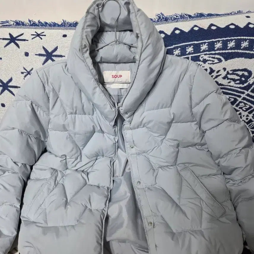 [BUNJANG] SOUP Goose Down Short Padded Jacket / SOUP 숏패딩 하늘색구스