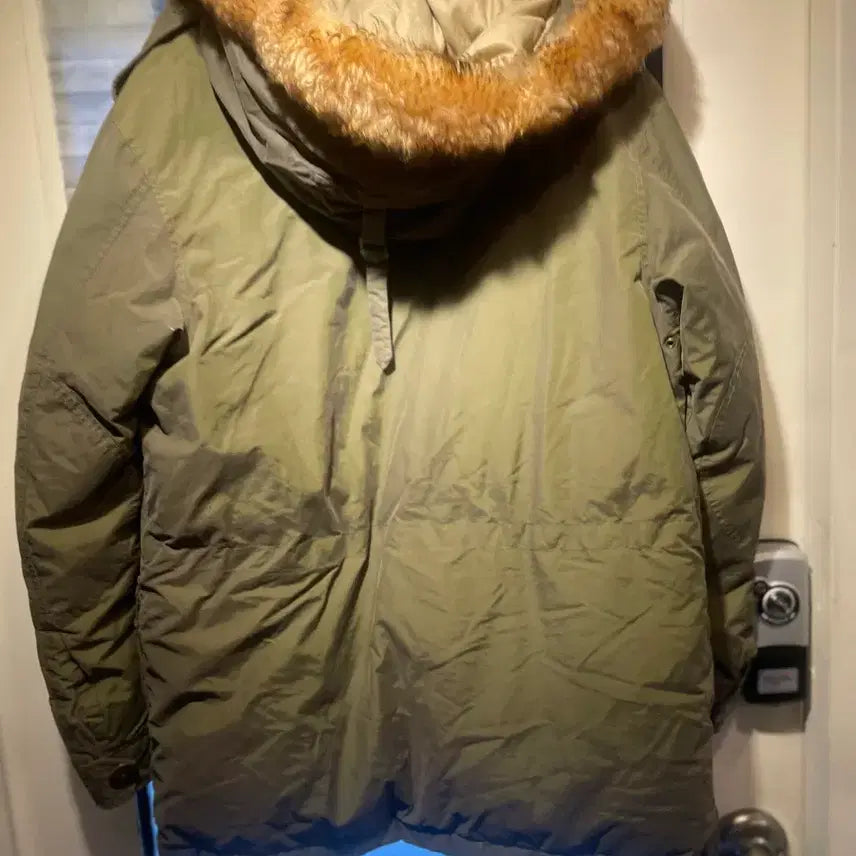 [BUNJANG] Polo Ralph Lauren Khaki Hooded Padded Jacket (Size L) / 폴로 랄프로렌 카키색 후드 패딩 자켓 L사이드 깨끗