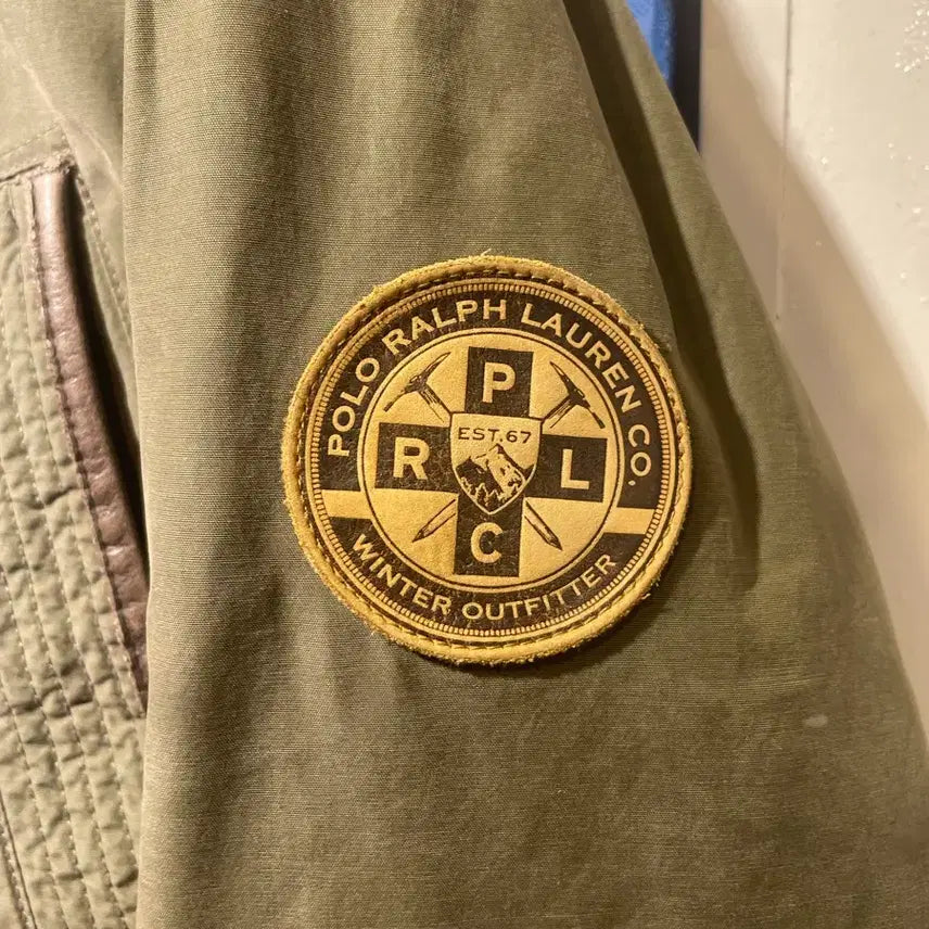 [BUNJANG] Polo Ralph Lauren Khaki Hooded Padded Jacket (Size L) / 폴로 랄프로렌 카키색 후드 패딩 자켓 L사이드 깨끗
