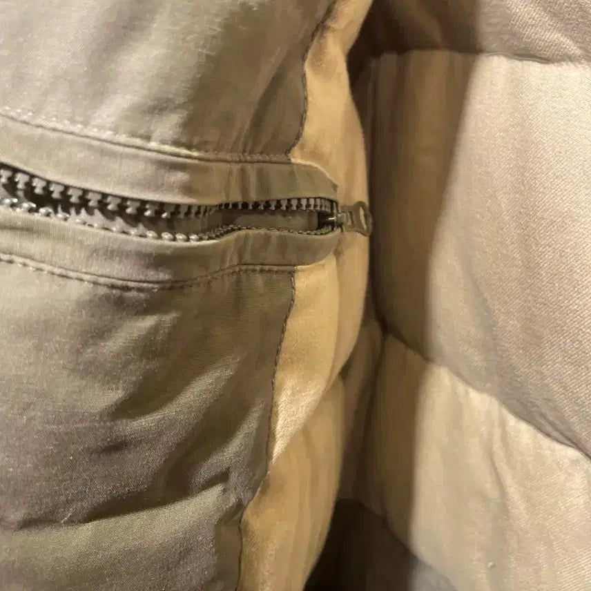 [BUNJANG] Polo Ralph Lauren Khaki Hooded Padded Jacket (Size L) / 폴로 랄프로렌 카키색 후드 패딩 자켓 L사이드 깨끗