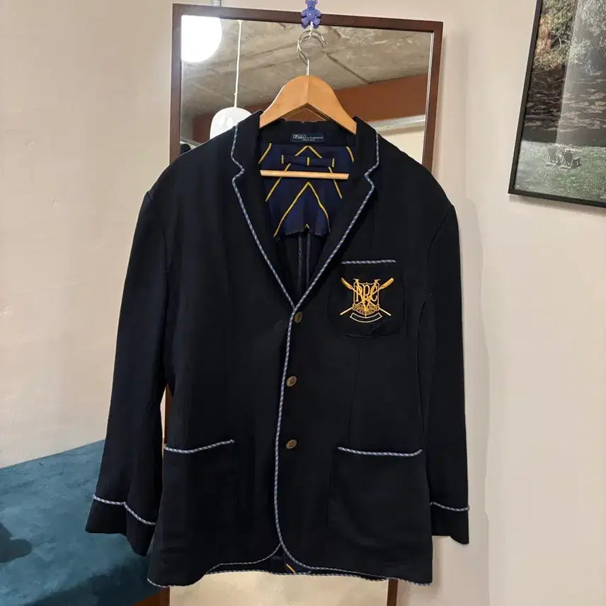 [BUNJANG] Polo Ralph Lauren Rowing Club Patch Blazer / 폴로 랄프로렌 네이비 로잉클럽패치 블레이저