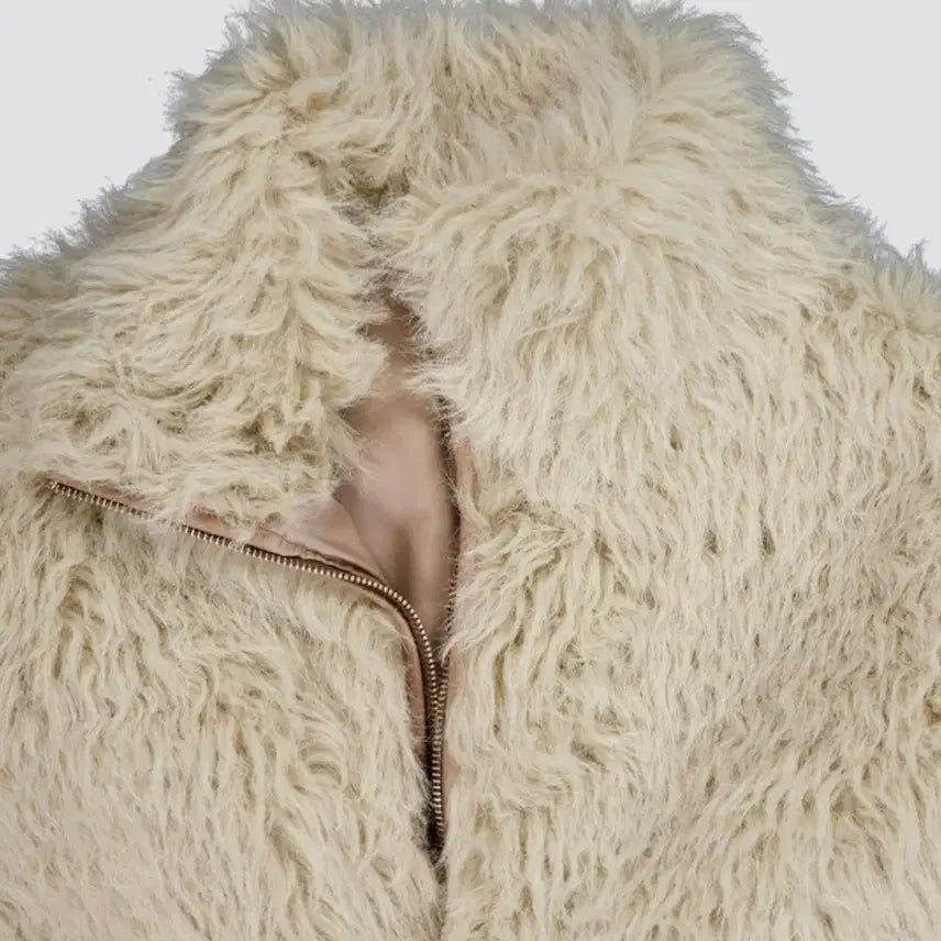[BUNJANG] Mymurmur Turtle Neck Fur Jacket / 뮈르뮈르 터틀 집업 퍼 자켓