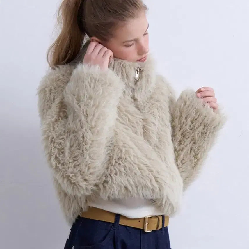 [BUNJANG] Mymurmur Turtle Neck Fur Jacket / 뮈르뮈르 터틀 집업 퍼 자켓