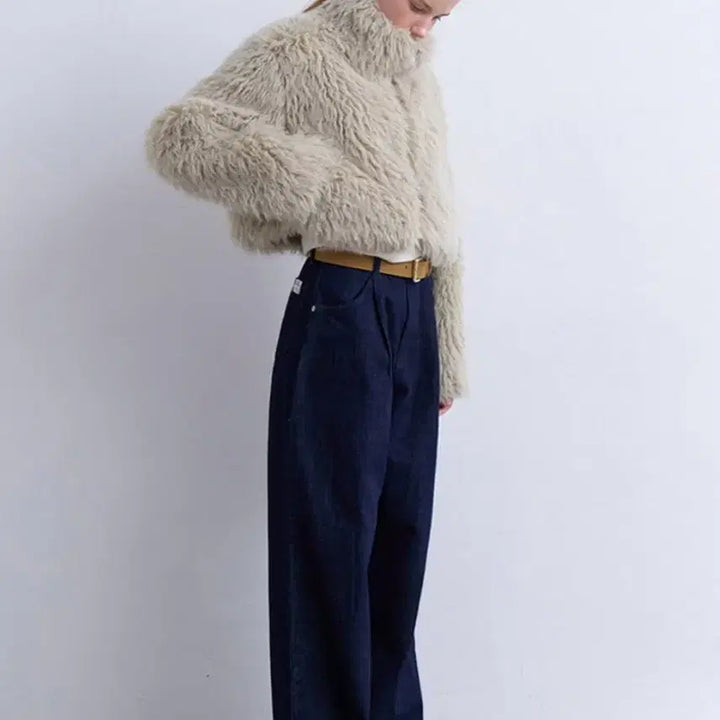 [BUNJANG] Mymurmur Turtle Neck Fur Jacket / 뮈르뮈르 터틀 집업 퍼 자켓