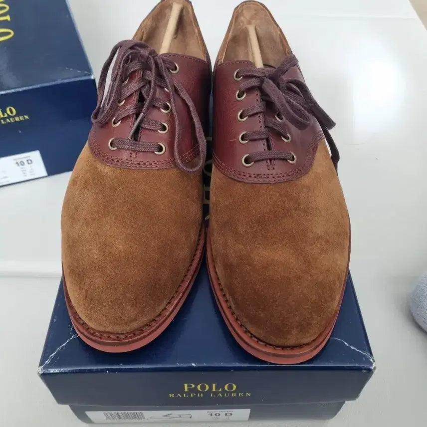 [BUNJANG] Polo Ralph Lauren Brown Saddle Shoes / 폴로 랄프로렌 브라운 새들 슈즈  비브람솔 10D 280mm